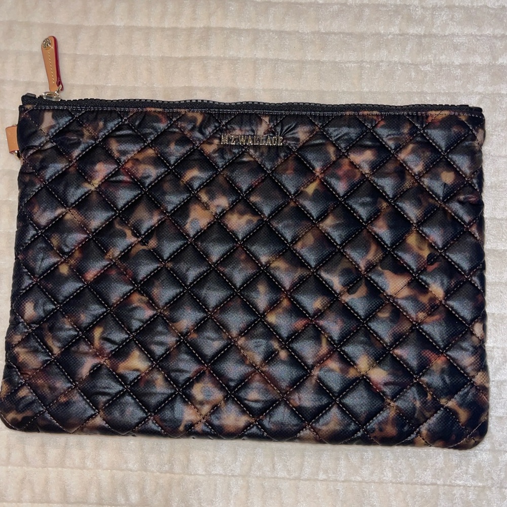 MZ Wallace Quilted Tortoise Metro Pouch/Clutch